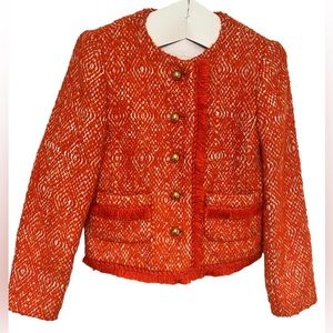 Gorgeous Orange Wool JCrew Lady Jacket